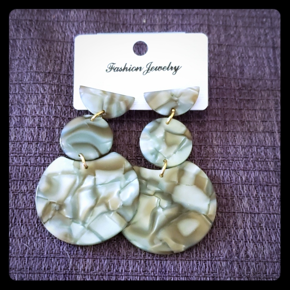 Handmade dangle earrings acrylic trendy